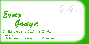 erno gonye business card